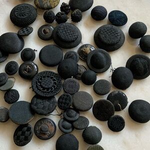 Vintage Black Button Collection
